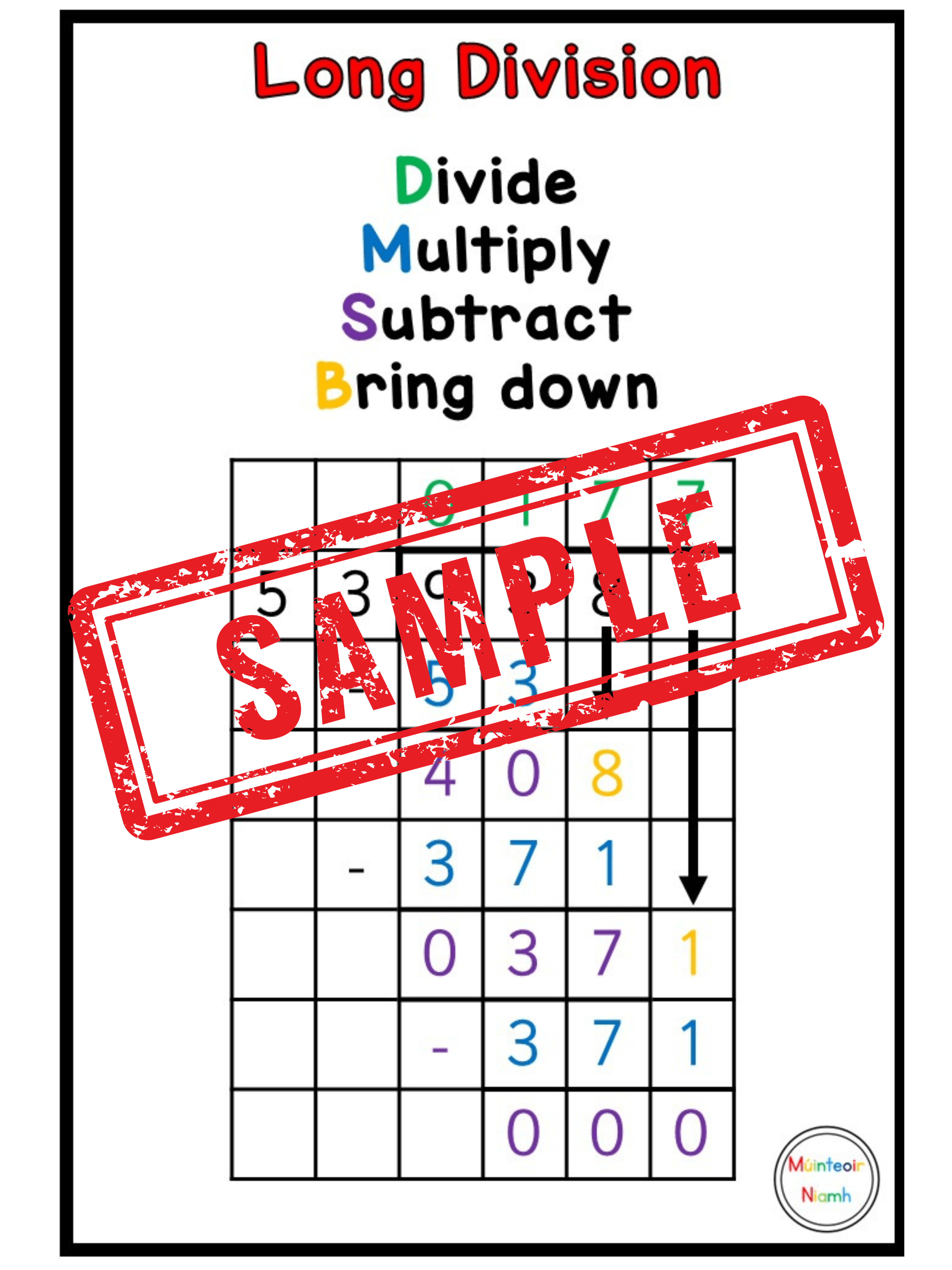 Mash > 5th / 6th Class > Long Division - Poster